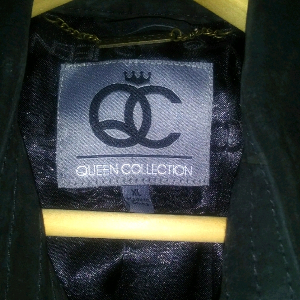Ladies suede & leather coat